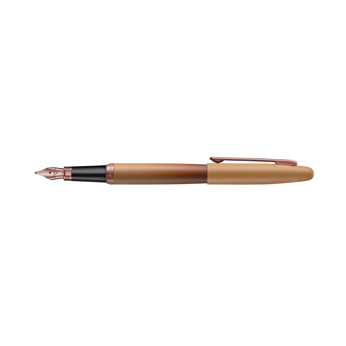 Pluma Sheaffer Vfm Edición Coffee Pvd Plumín M + Convertidor7