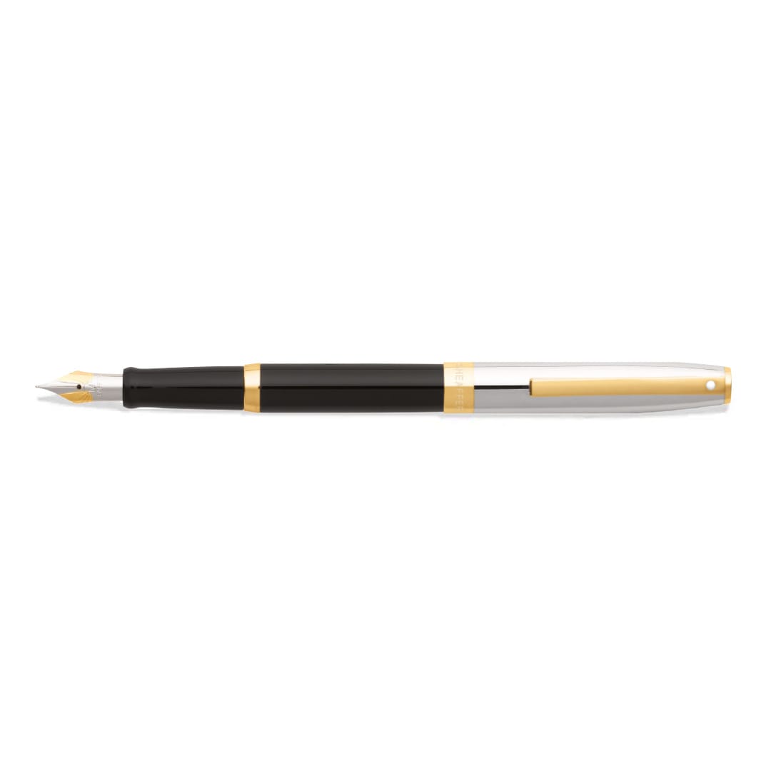 Pluma Fuente Sheaffer Sagaris Negro Brillante / Cromo.,3