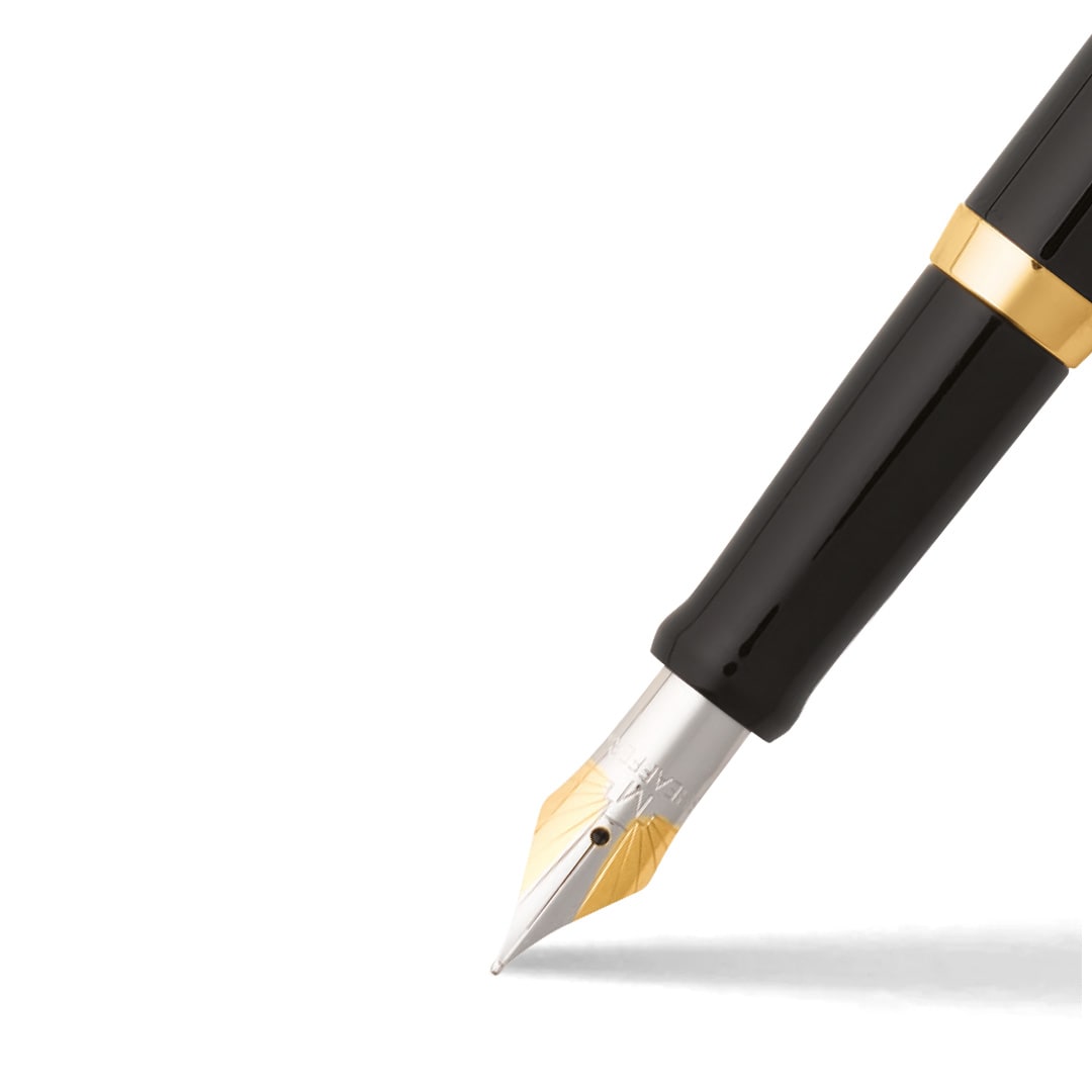 Pluma Fuente Sheaffer Sagaris Negro Brillante / Cromo.,2