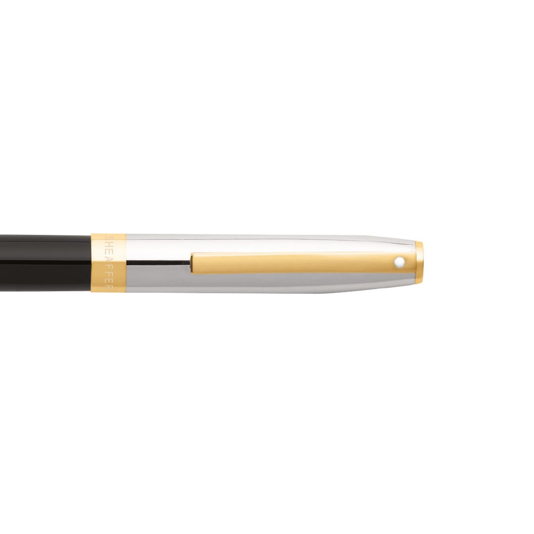 Pluma Fuente Sheaffer Sagaris Negro Brillante / Cromo.,4