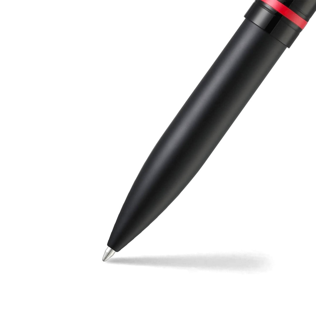 Bolígrafo Sheaffer Icon Negro Mate detalles en PVD Rojo,.2