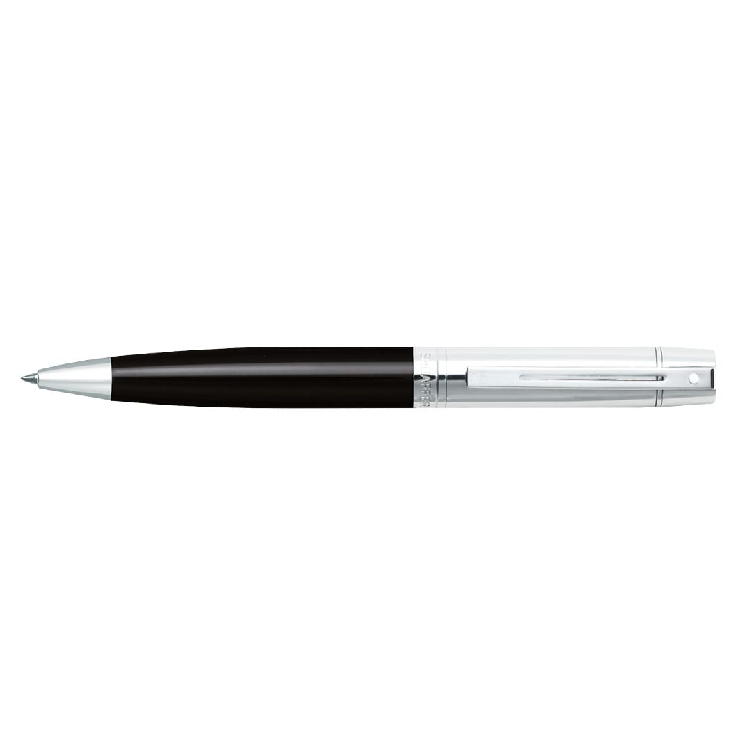 Bolígrafo Sheaffer Serie 300 Negro_Brillante Cromo3