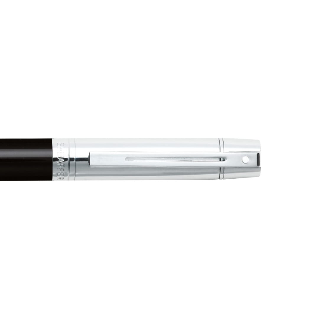 Bolígrafo Sheaffer Serie 300 Negro_Brillante Cromo4