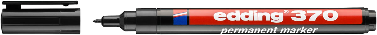E-370 Marcador Permanente Negro Edding