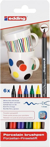 Set 6 Marcadores Porcelana Edding E-4200 Basico