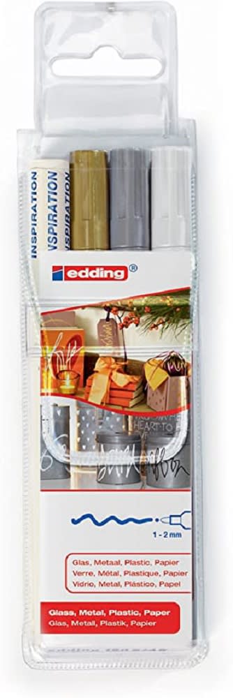 Set 3 marcadores Óleo Permanente Edding E-751 metalizados1