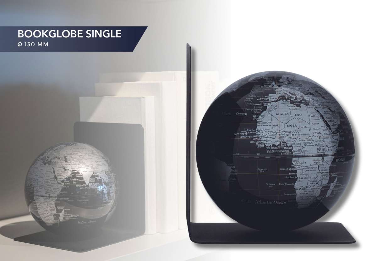 Globo TROIKA  BOOKGLOBE SINGLE negro, plateado6