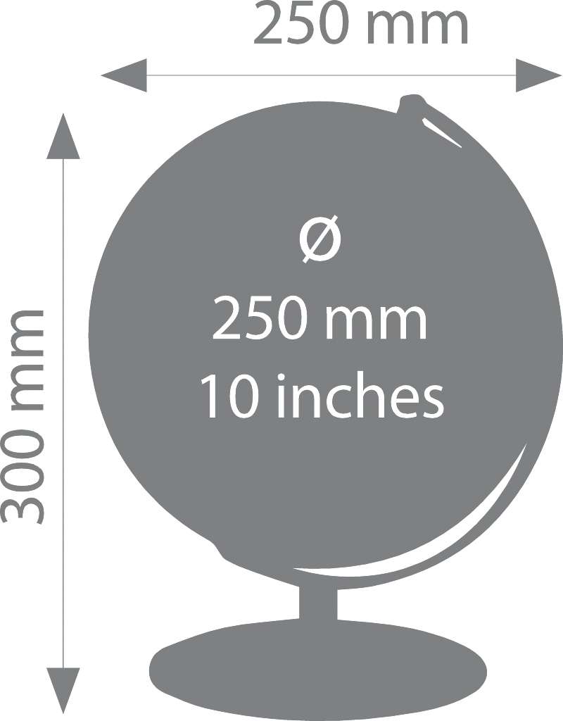 Globo TROIKA  PLANET plateado2