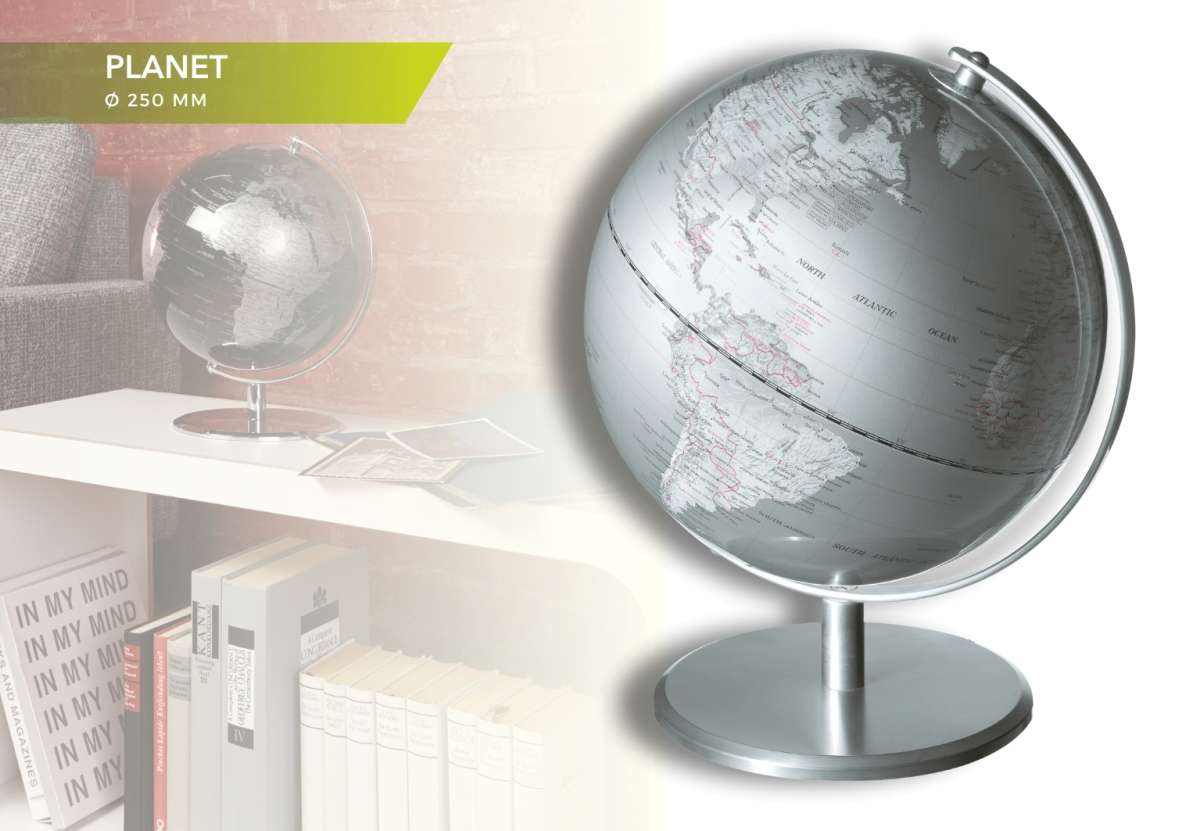 Globo TROIKA  PLANET plateado4