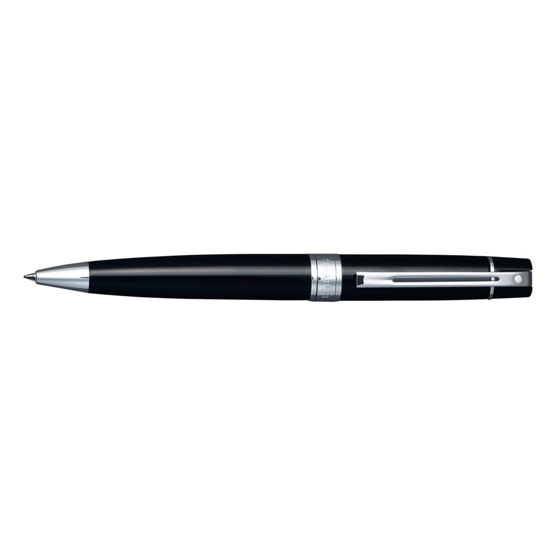 Bolígrafo Sheaffer S300 Negro brillante CT + Portatarjetas C8
