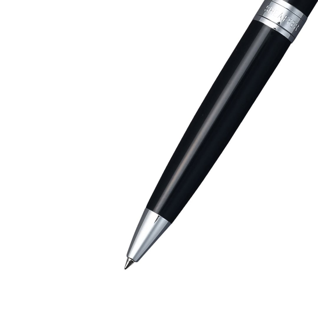 Bolígrafo Sheaffer S300 G9312, Negro Brillante CT + Portaplumas de cuero3