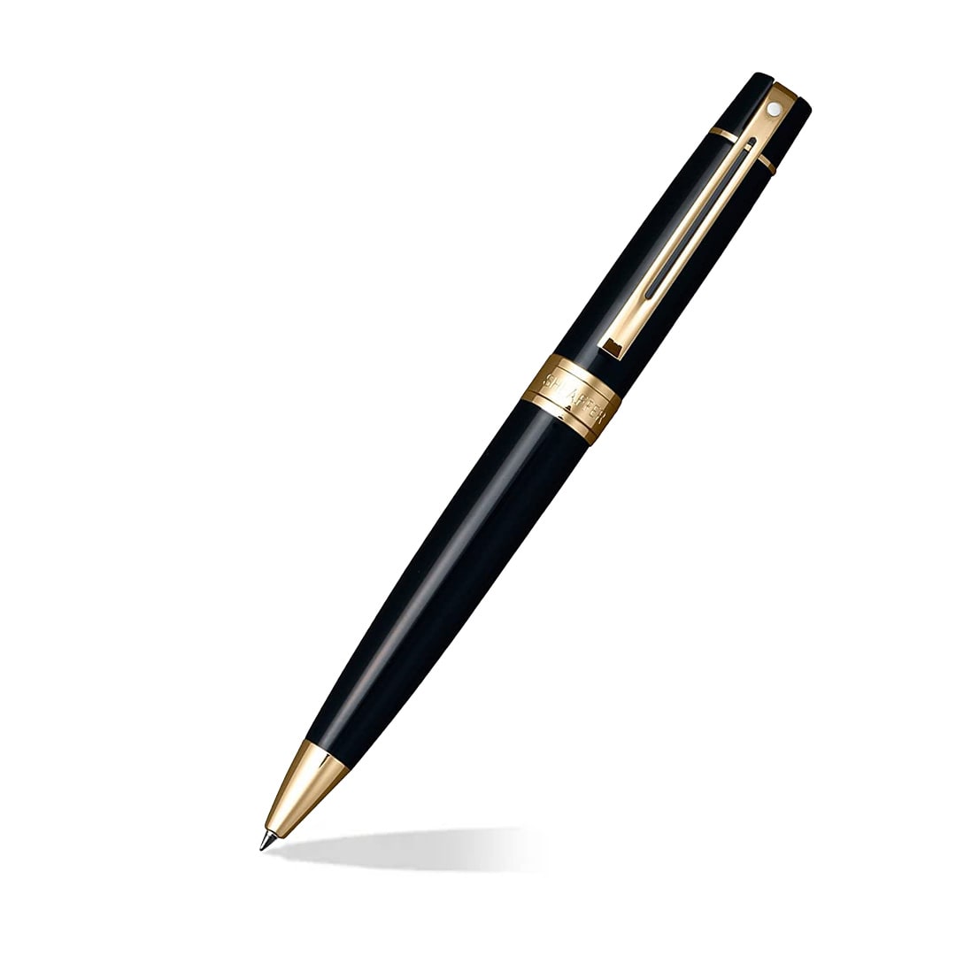 Bolígrafo Sheaffer S300 Negro brillante GT + Portatarjetas C6