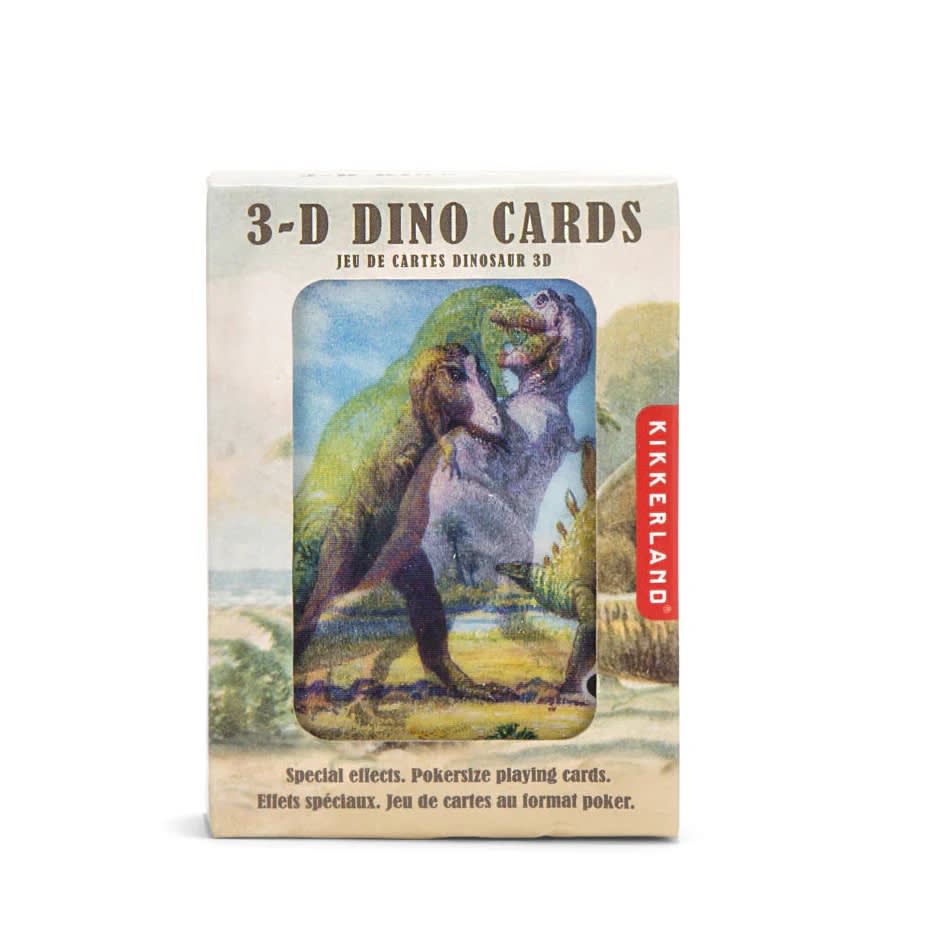 Cartas Kikkerland De Juego 3D De Dinosaurios2