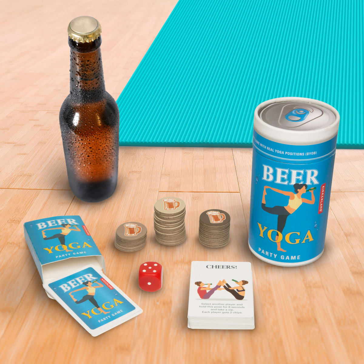 Juego Kikkerland Yoga Cerveza5