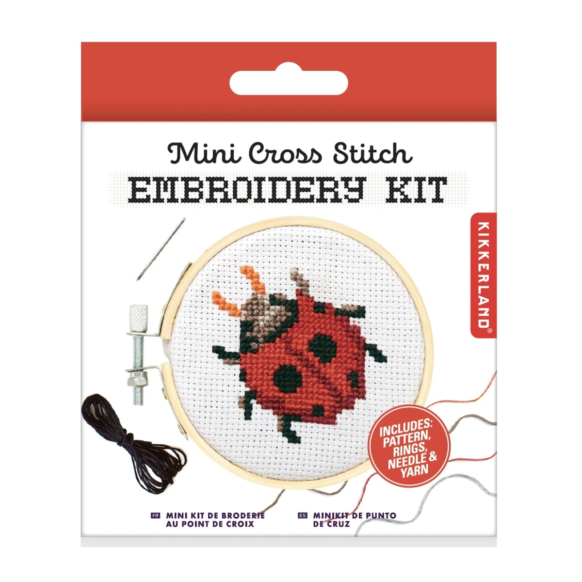 Mini Kit Kikkerland  De Bordado Punto Cruz Ladybug4