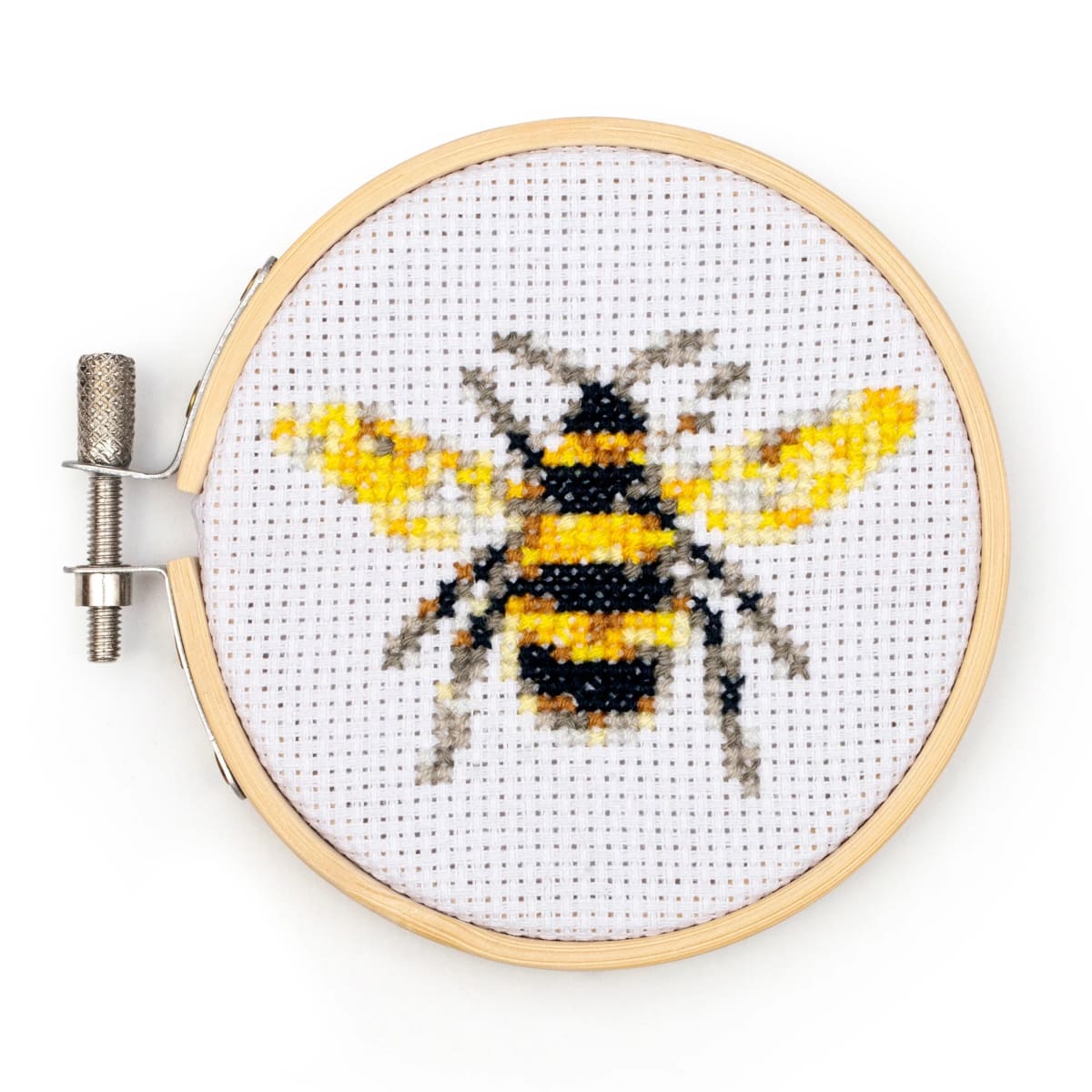 Mini Kit bastidor De Bordado Kikkerland Punto Cruz Abeja1
