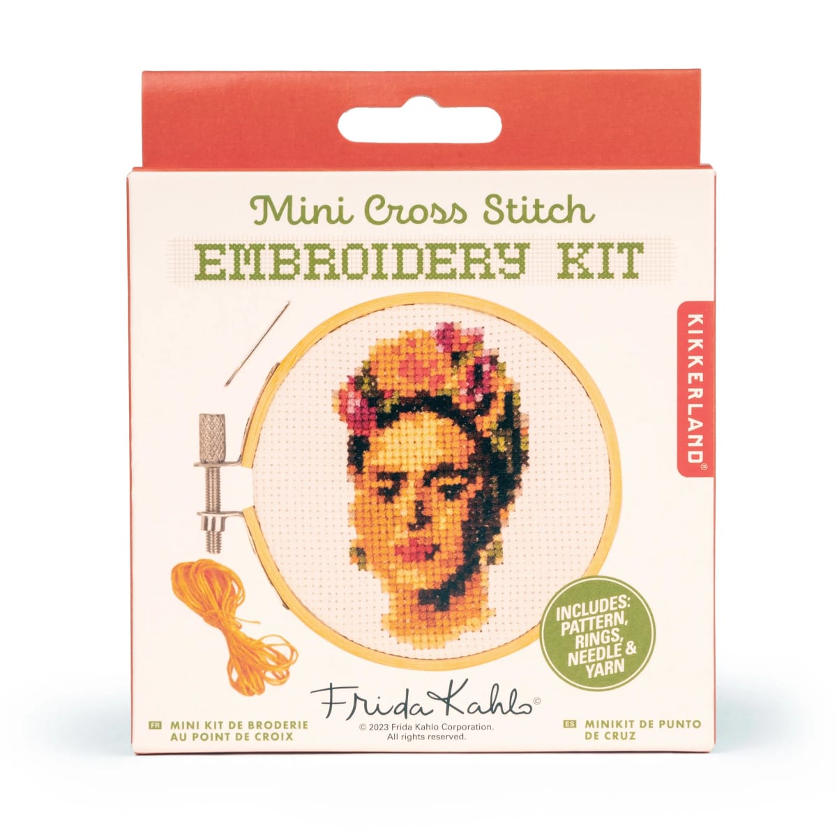 Kikkerland Kit De Bordado Mini Punto Cruz Frida3