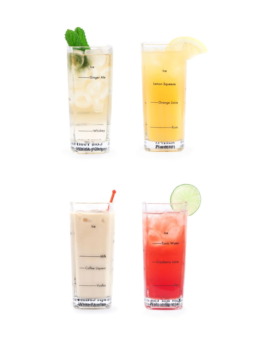 Vasos Kikkerland De Bartending S/45