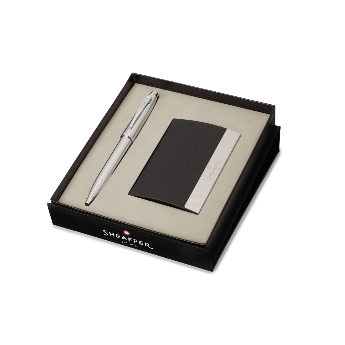 Bolígrafo Sheaffer S100 G9306 Cromo cepillado + Portatarjetas de Presentación1