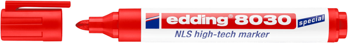 Marcador nuclear, aeronáutico y naval NLS high-tech Edding E-8030 Rojo2