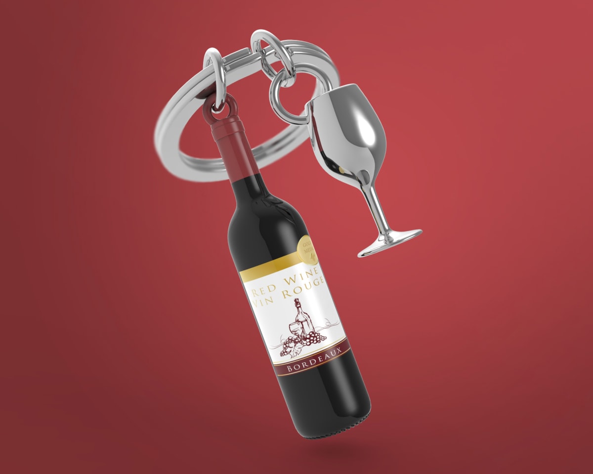 Metalmorphose® Llavero Vectorbox - Vino2