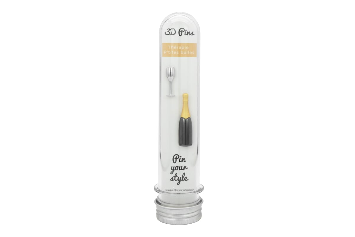 Metalmorphose® Set de 2 Pins - Vino y copa