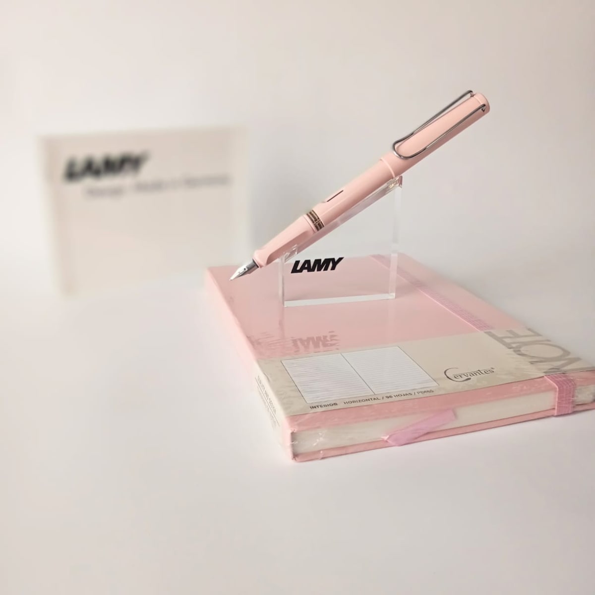 Set Pluma Safari 036 rose + Cuaderno PB6652