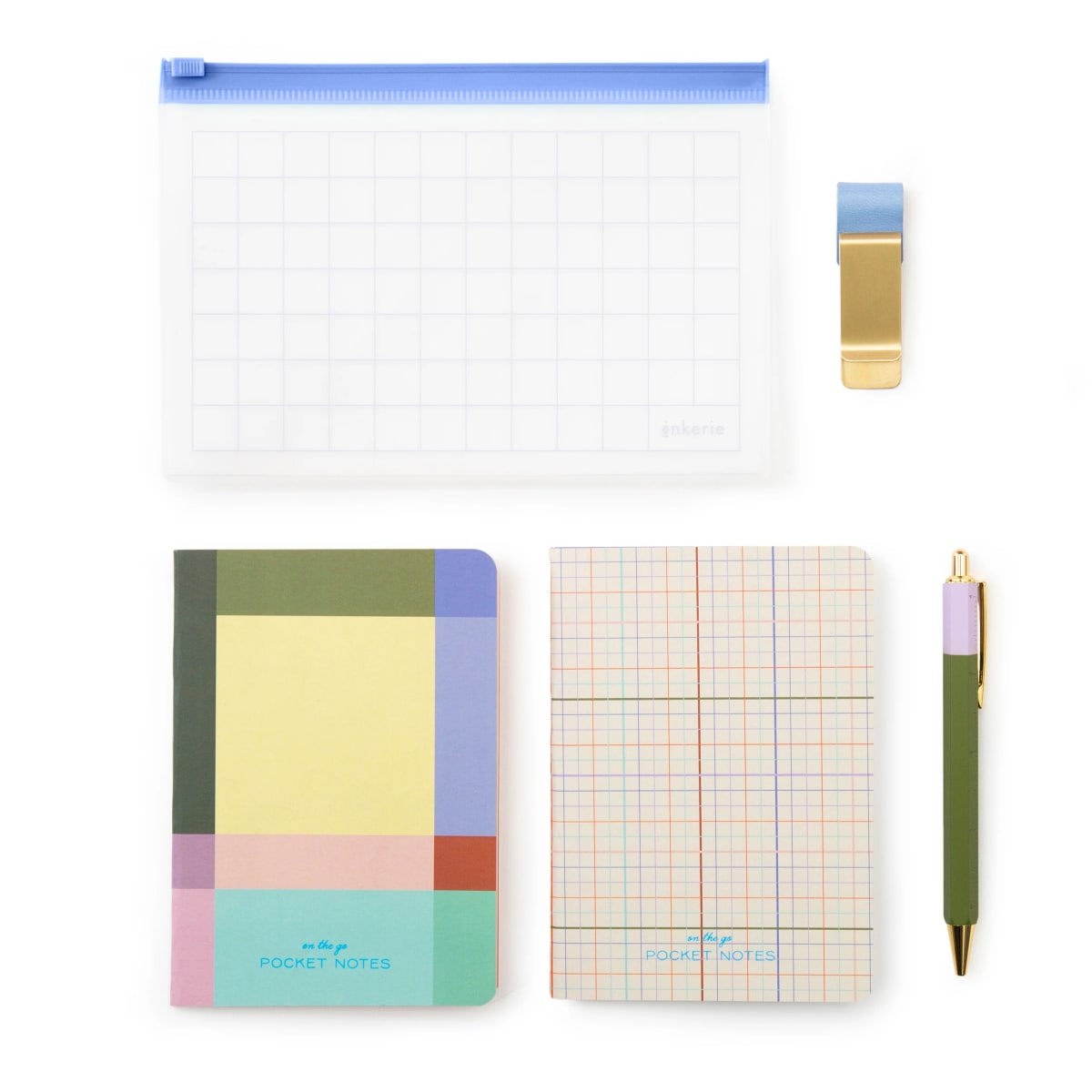 Set De Papelería con estuche Kikkerland On The Go1