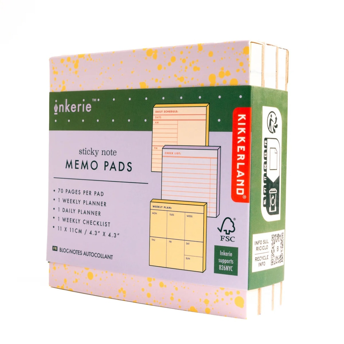 Bloques De Notas Kikkerland  Adhesivas Inkerie Set/35