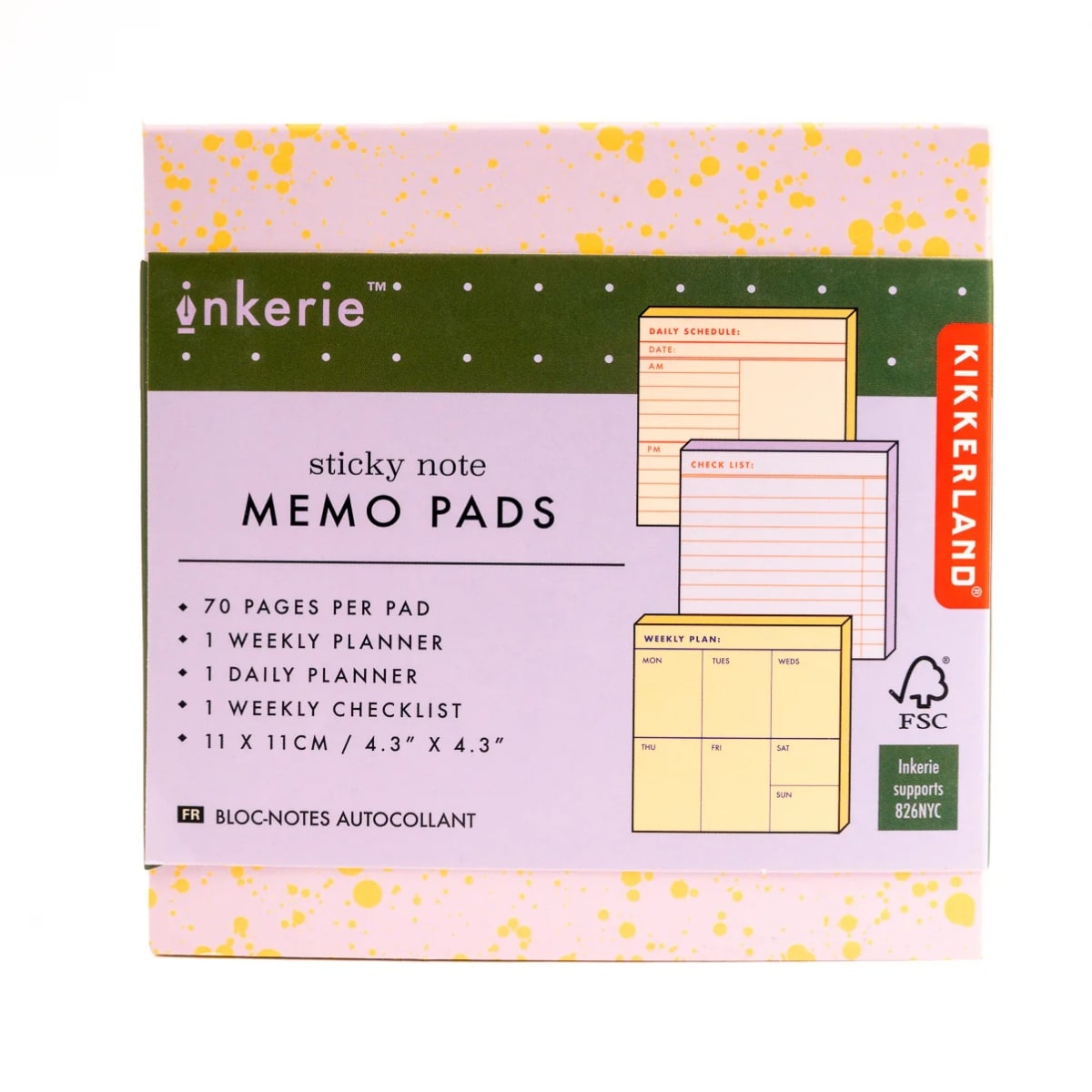 Bloques De Notas Kikkerland  Adhesivas Inkerie Set/31