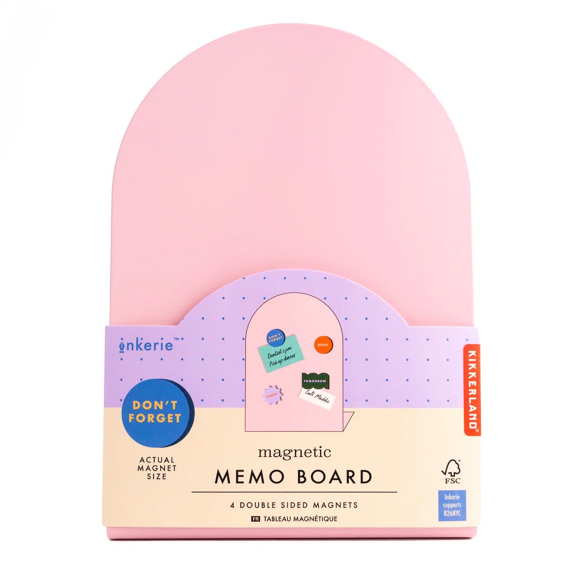 Tablero De Memo Kikkerland Magnético Rosa Inkerie2