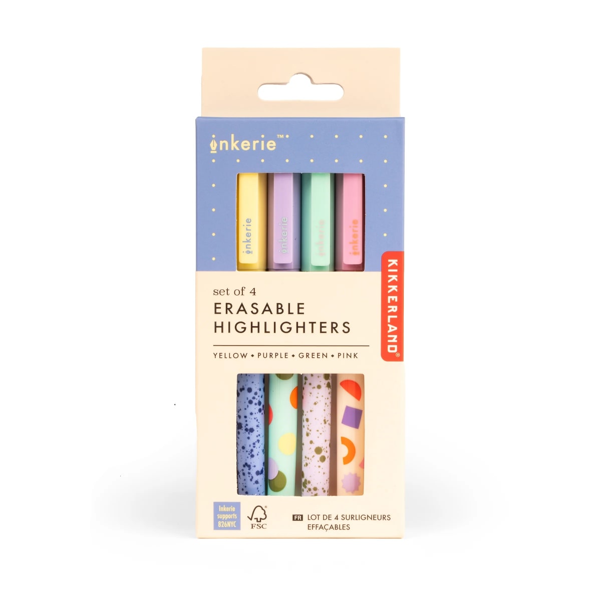 Resaltadores Kikkerland Borrables3