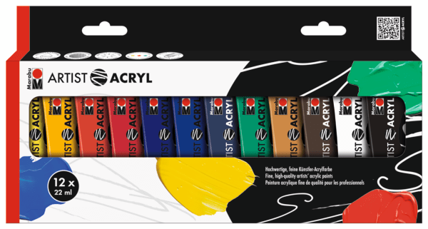 Marabu Acrylic Artista, 12 x 22 ml1
