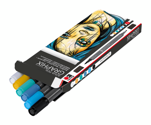 Marabu Aquapen 6 unidades doble punta2