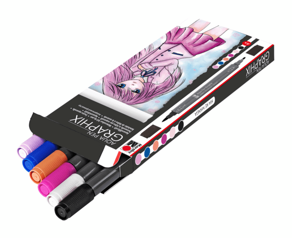 Marabu Aquapen 6  doble punta, y punta pincel - Make Mash2