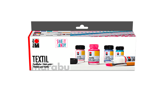 Marabu Textil - Sweet Candy, Set 4u. x 15 ml1