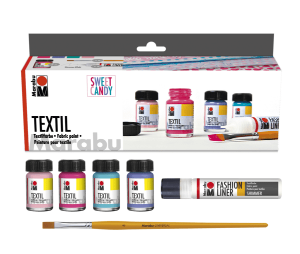 Marabu Textil - Sweet Candy, Set 4u. x 15 ml2