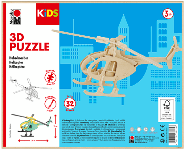 Marabu KiDS Puzzle 3D - Helicopter1
