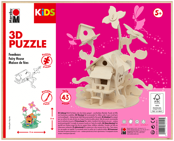 Marabu KiDS Puzzle 3D - Fairy House1