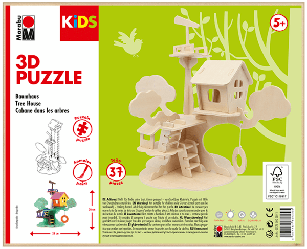 Marabu KiDS Puzzle 3D - Tree House1