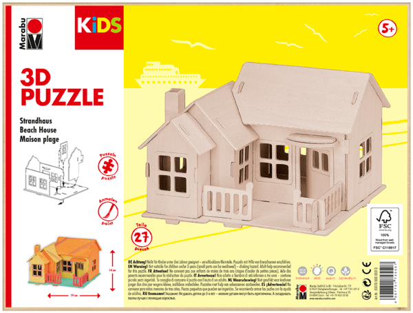 Marabu KiDS Puzzle 3D - Beach House1
