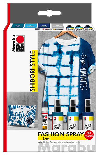 Marabu Fashion Spray -Shibori, Set 3u. x 100 ml, 1 x 25 ml1