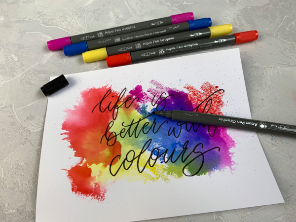 Marabu Aquapen doble punta, bala y punta pincel - Mega Mash3