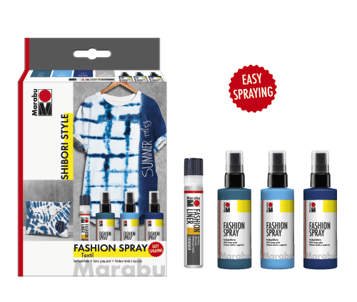Marabu Fashion Spray -Shibori, Set 3u. x 100 ml, 1 x 25 ml