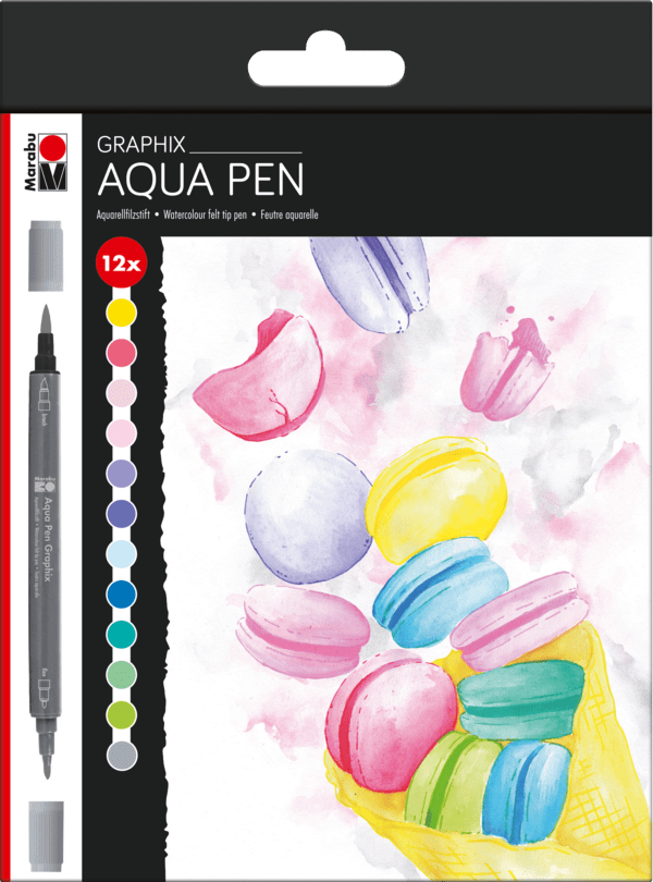 Marabu Aquapen 12 unidades doble punta - Ice1