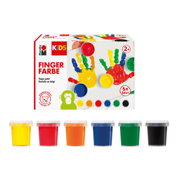 Marabu Kids set 6 u. pinta con los dedos 35 ml