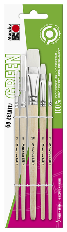 Marabu ECO set de 5 pinceles1