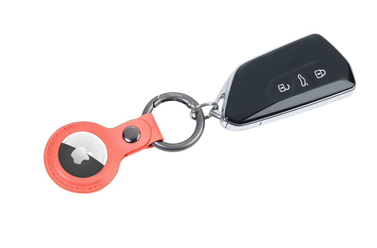 Llavero TROIKA AIRTAG COVER gunmetal, naranja2