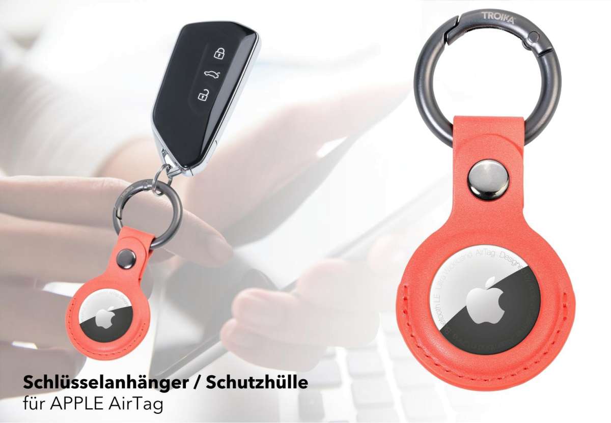 Llavero TROIKA AIRTAG COVER gunmetal, naranja6