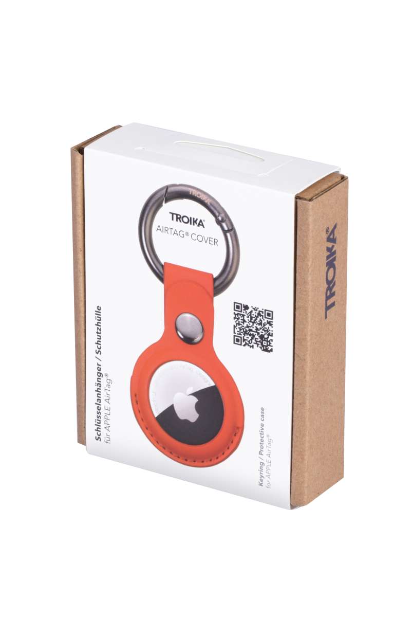 Llavero TROIKA AIRTAG COVER gunmetal, rojo9